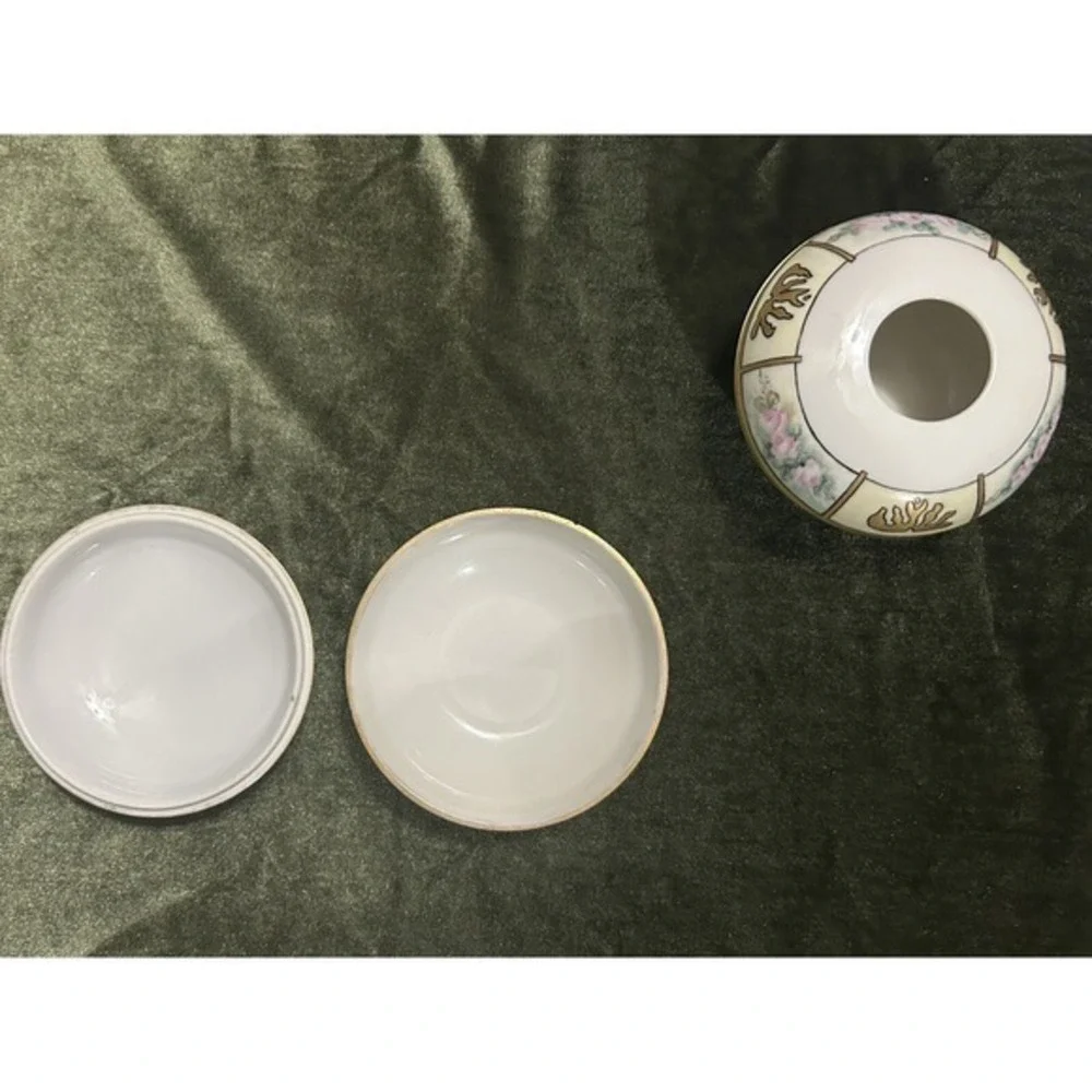 RARE 6-PC Vintage Limoges Vanity‎ Hair Receiver Powder Cont. & Pair Of Trays Wow